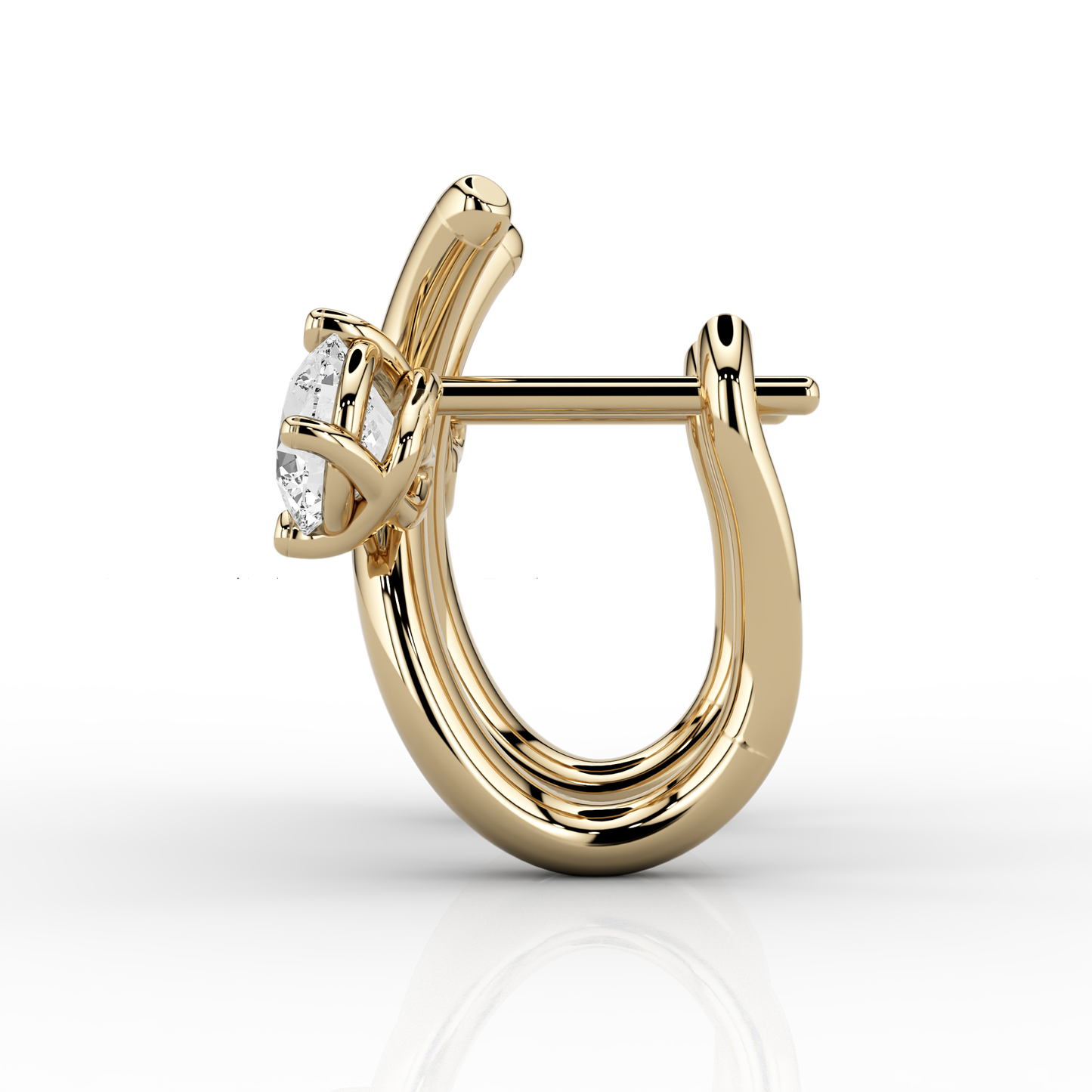 Onda 1.06ct Round Brilliant Wave Earrings 18ct Yellow Gold