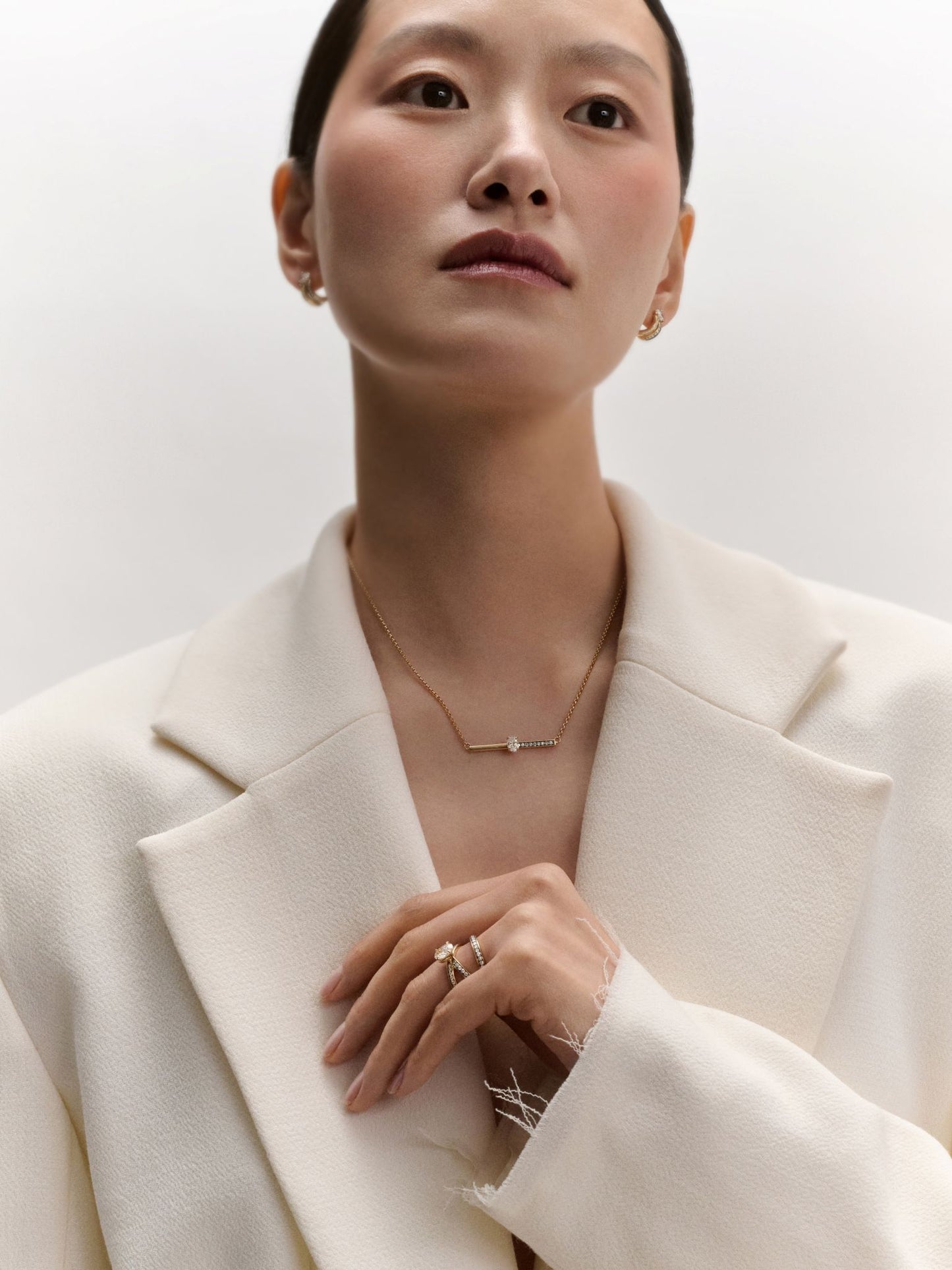 Double Love 0.25ct Half Set Eternity Ring in 18ct Yellow Gold