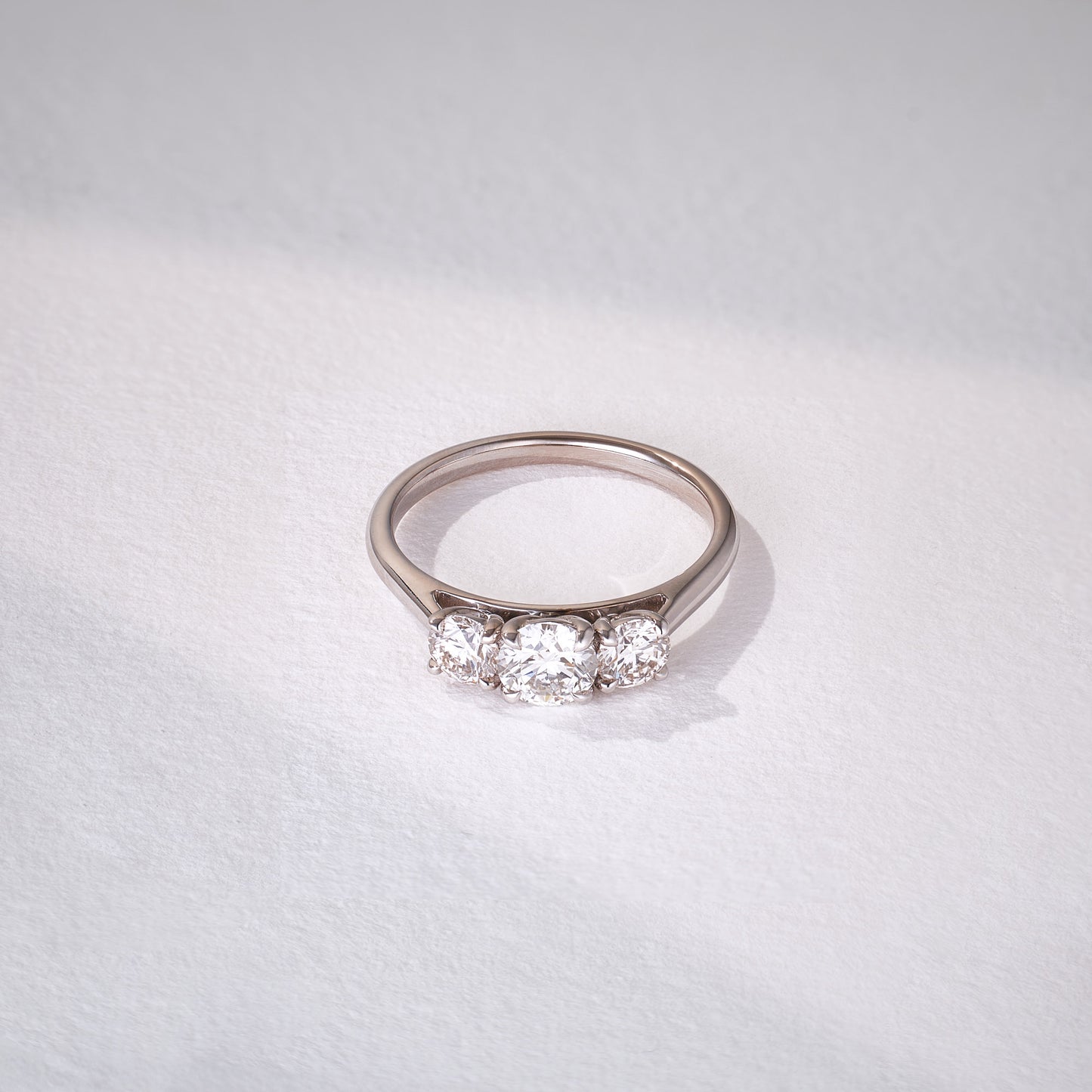 Trilogy Round Brilliant 0.51 GIF Ring in Platinum