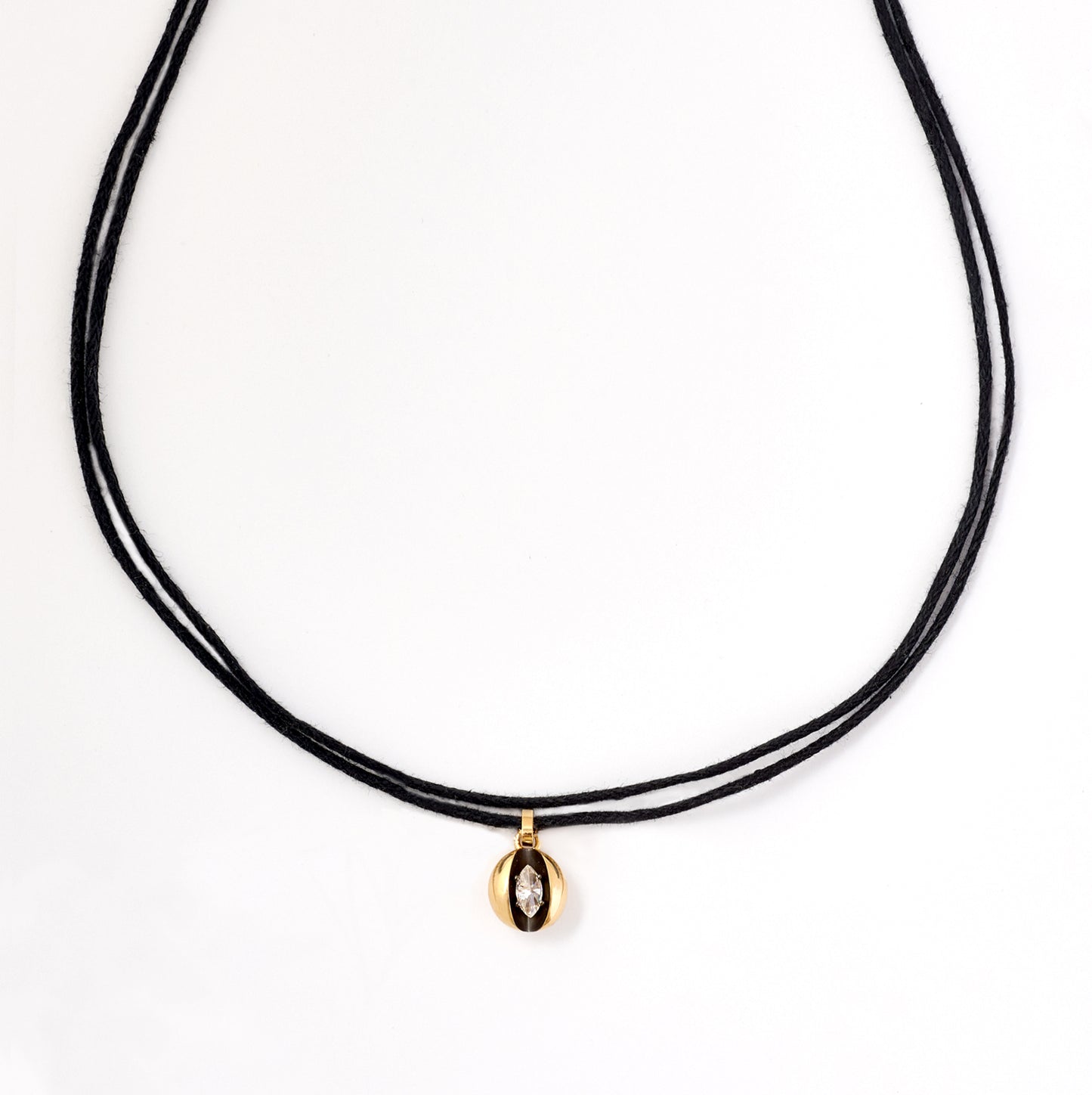 Gaia 18ct Gold Pendant & Cord Choker ~ Lily Cole x Skydiamond