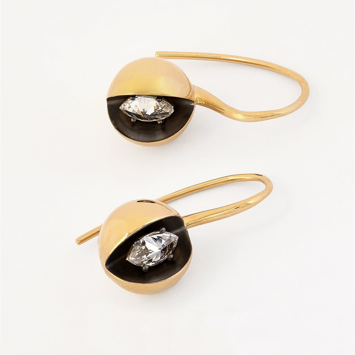 Gaia 18ct Gold Cocktail Earrings ~ Lily Cole x Skydiamond