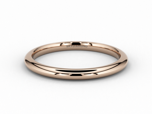 Classic Wedding Band in 2mm 18ct Rose Gold