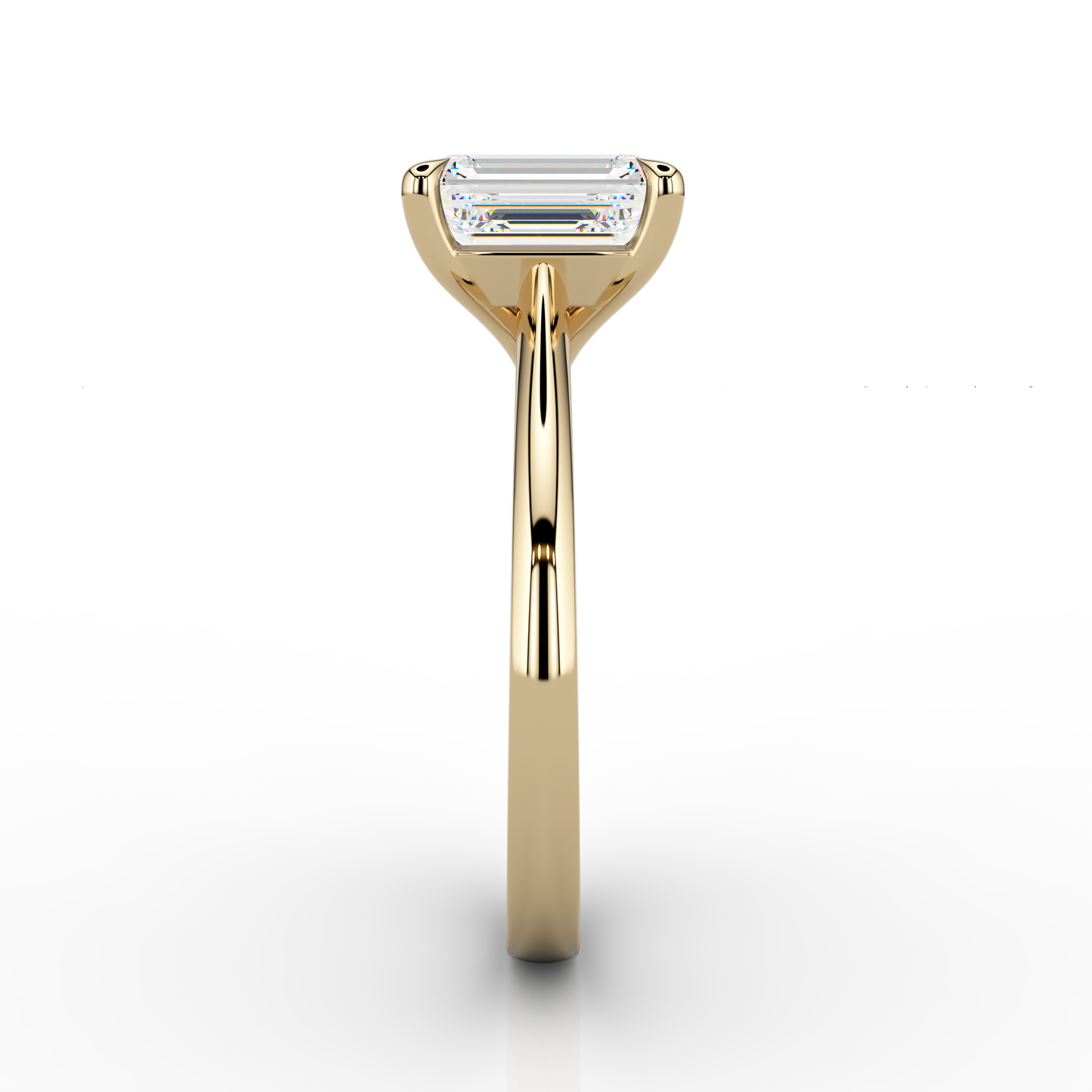Luna Emerald 1.09ct HVVS1 Ring in 18ct Yellow Gold