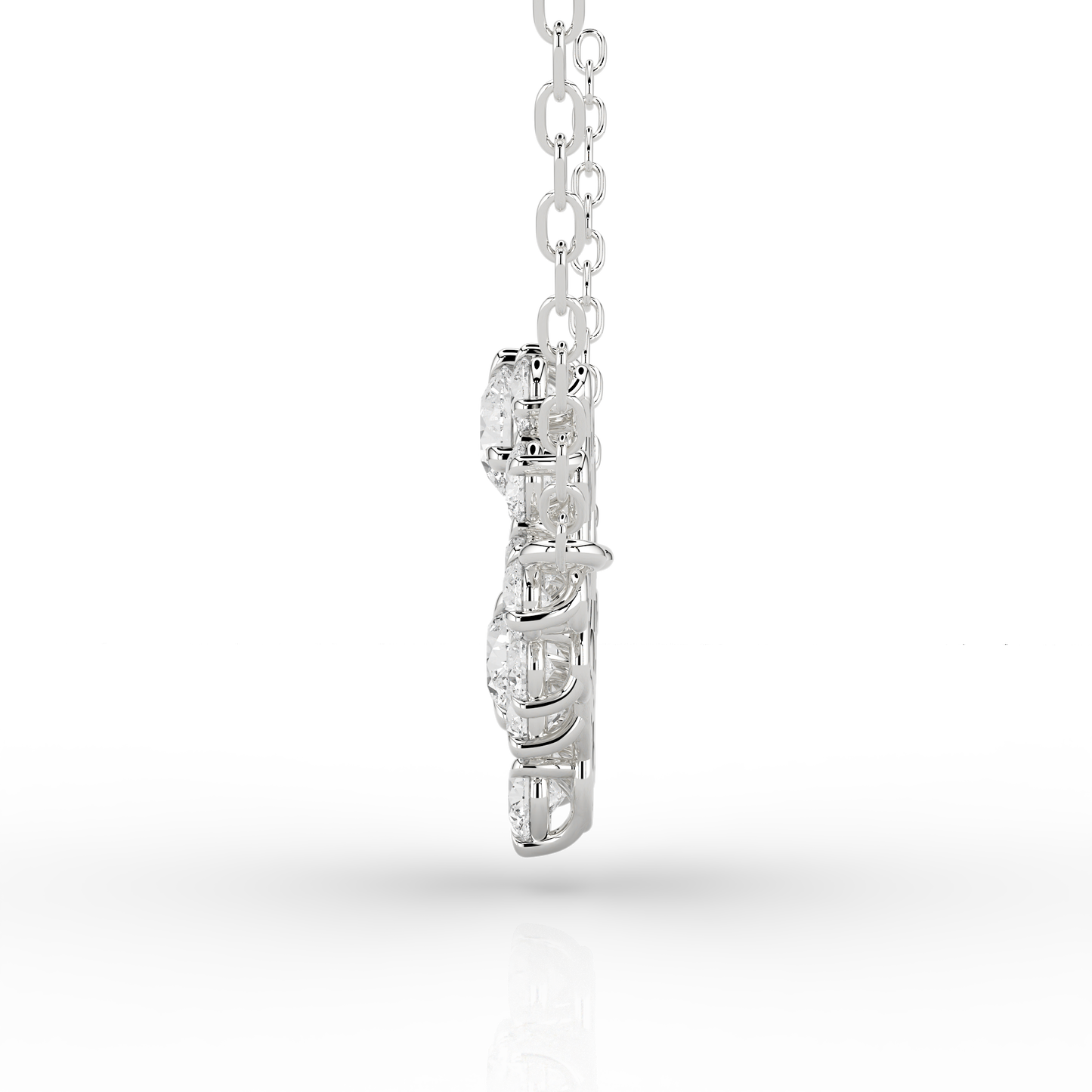 Solaris Halo 1.32ct Necklace in Platinum