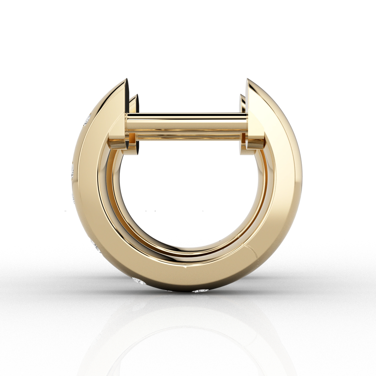 Hera 0.22ct Huggie Hoop Earrings in 14ct Yellow Gold