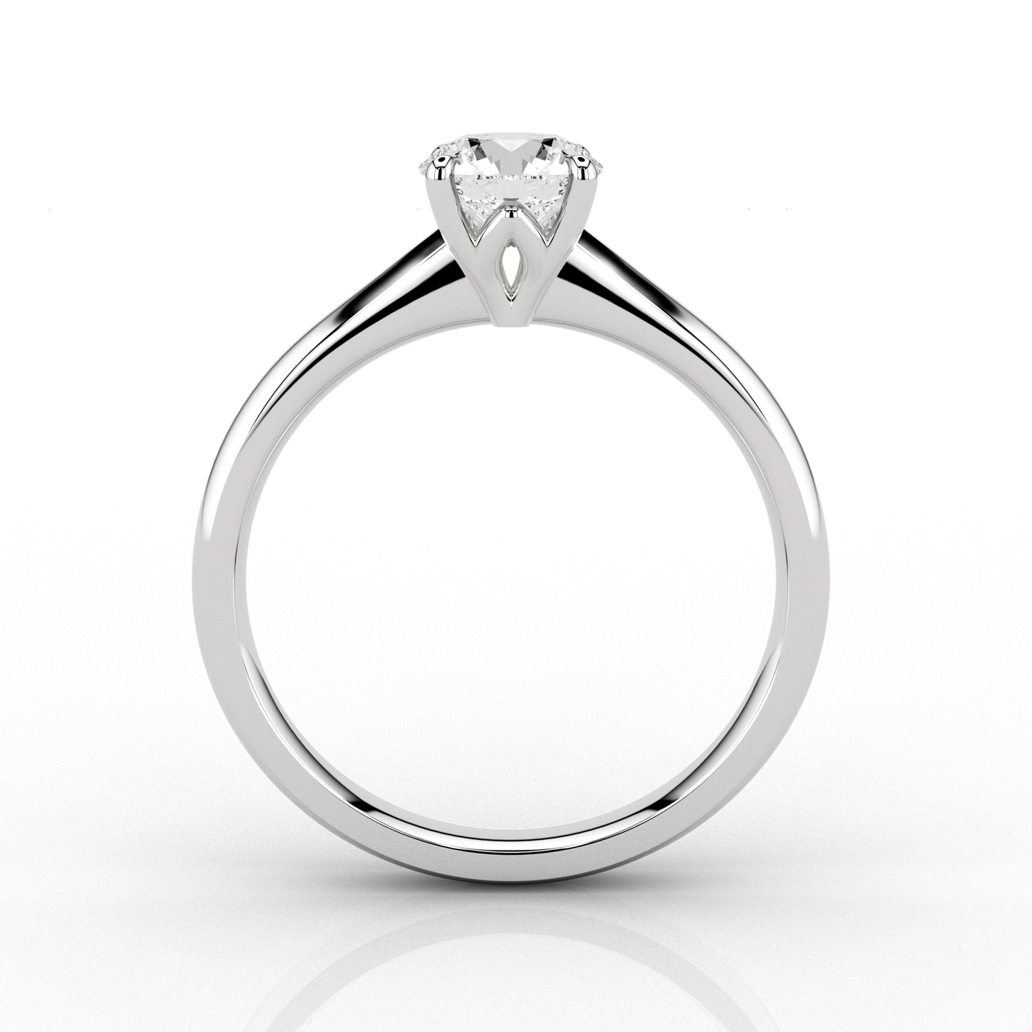 Classic 0.68ct Solitaire Engagement Ring in 18ct White Gold