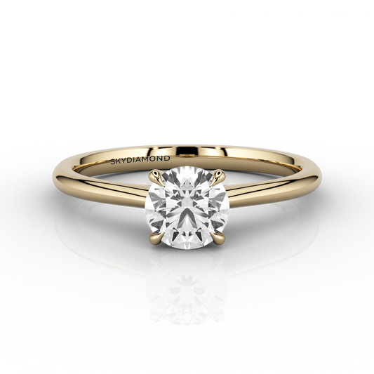 Classic 0.51 Diamond Solitaire Engagement ring in 18ct Recycled Yellow Gold
