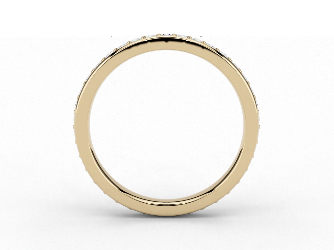 Round Brilliant 0.6ct Grain-Set Full Eternity Ring in 18ct Yellow Gold