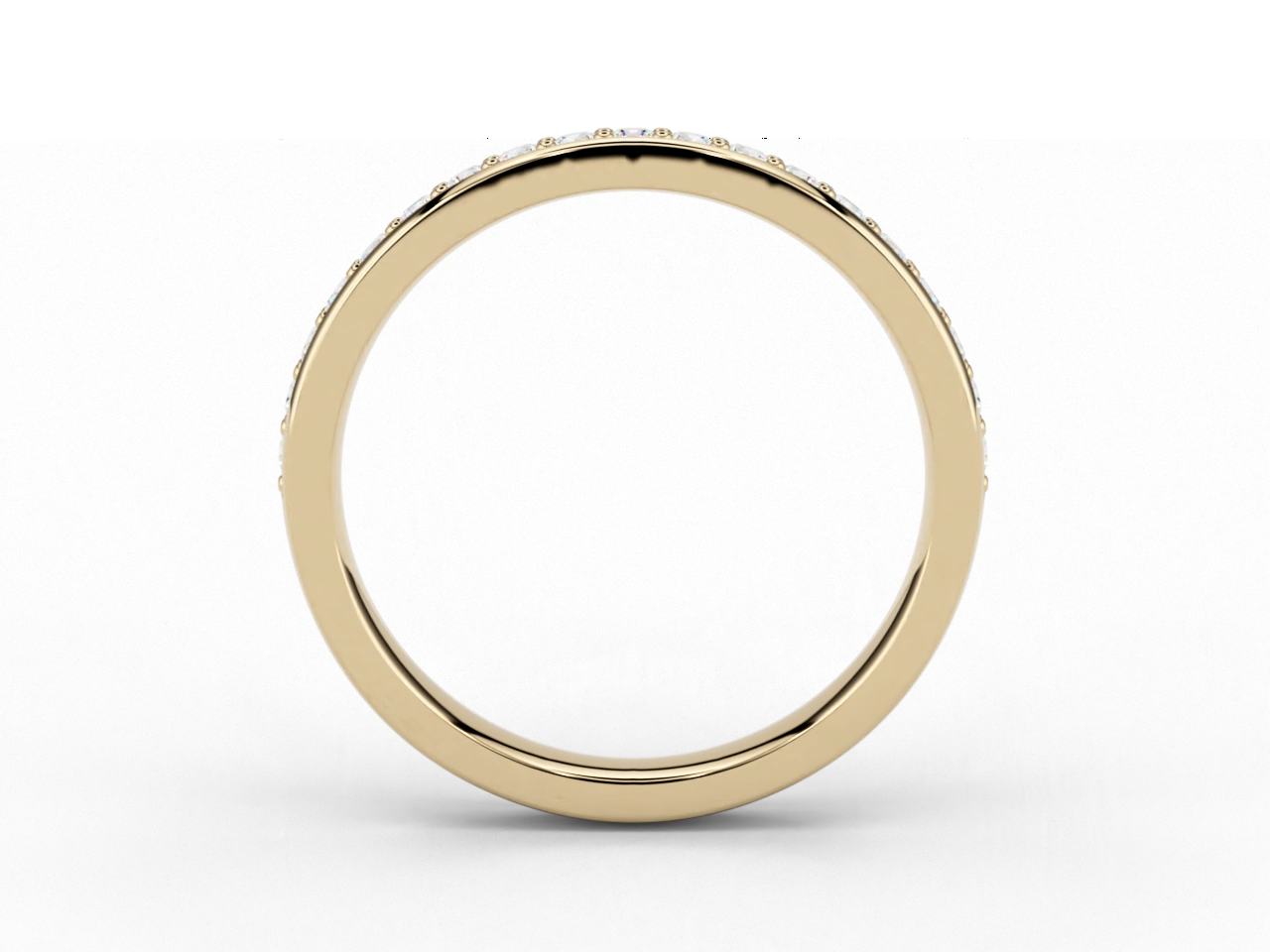 Round Brilliant 0.3ct Grain-Set Half Eternity Ring in 18ct Yellow Gold