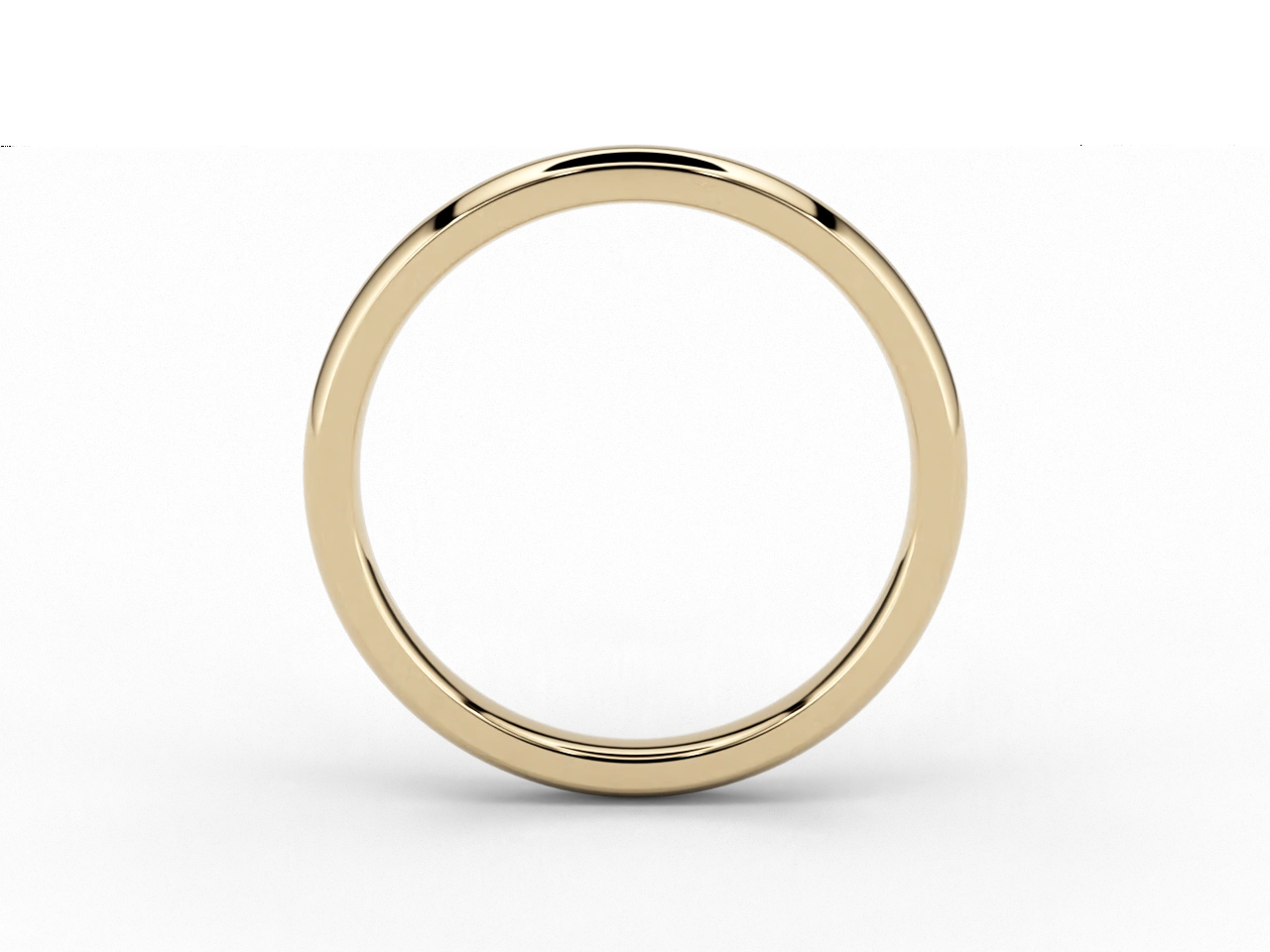 Modern Wedding Band in 2mm 18ct Yellow Gold