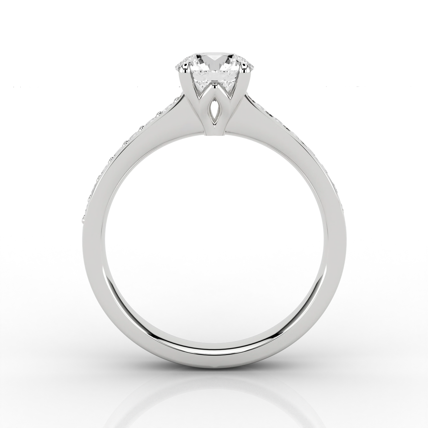 Classic 0.98ct Solitaire Grain Set Engagement ring in Platinum