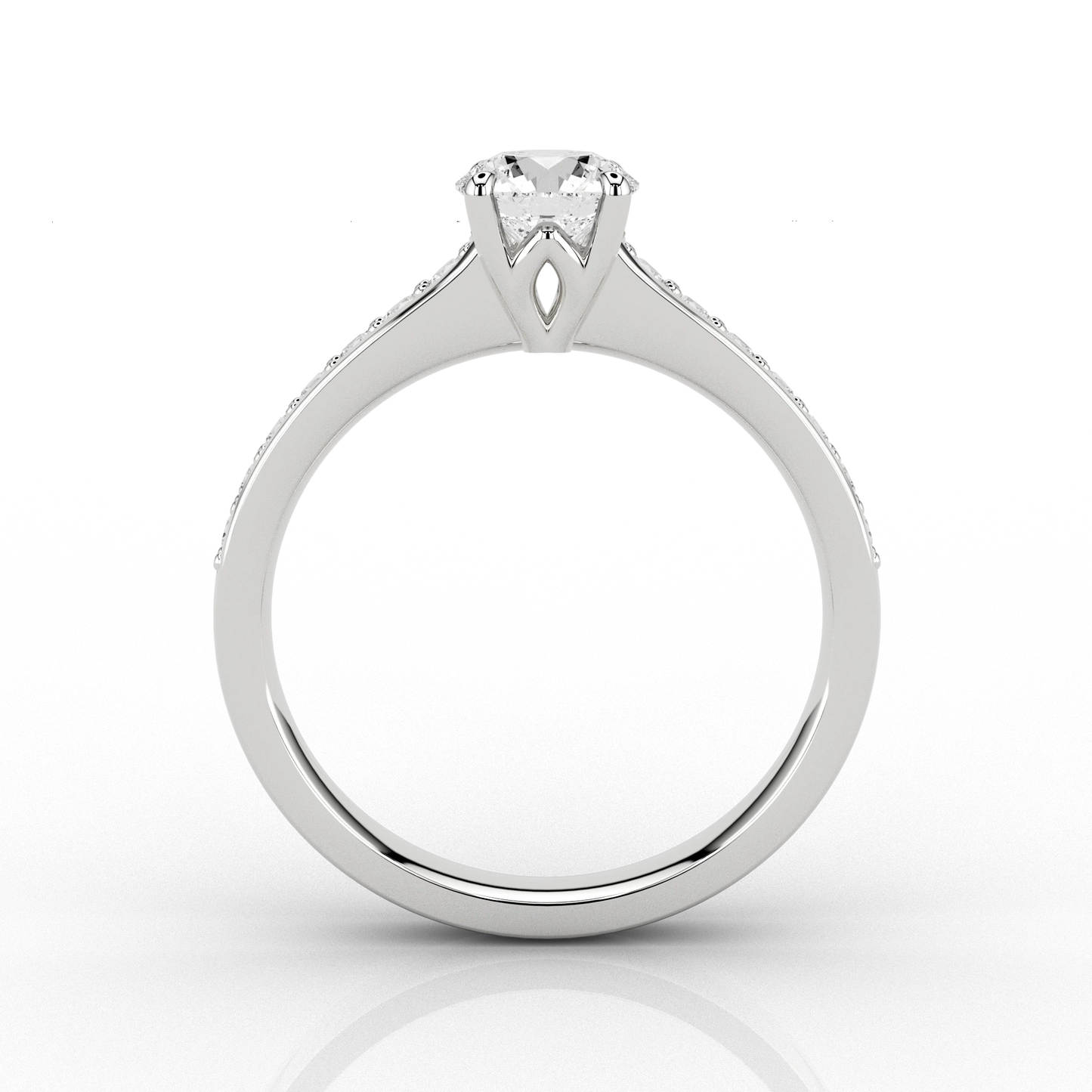 Classic 0.72ct Solitaire Grain-Set Engagement ring in Platinum