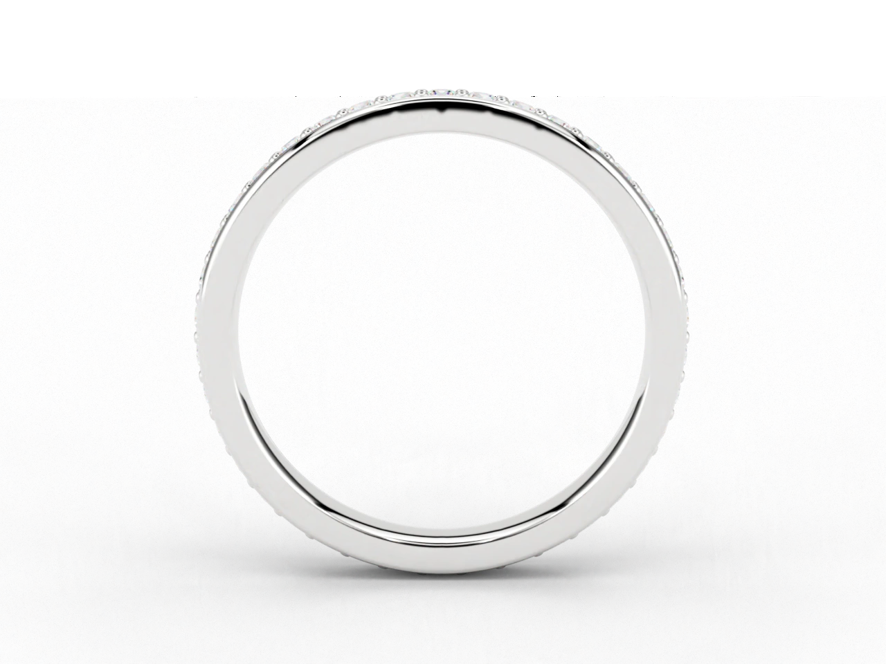Round Brilliant 0.6ct Grain-Set Full Eternity Ring in Recycled Platinum