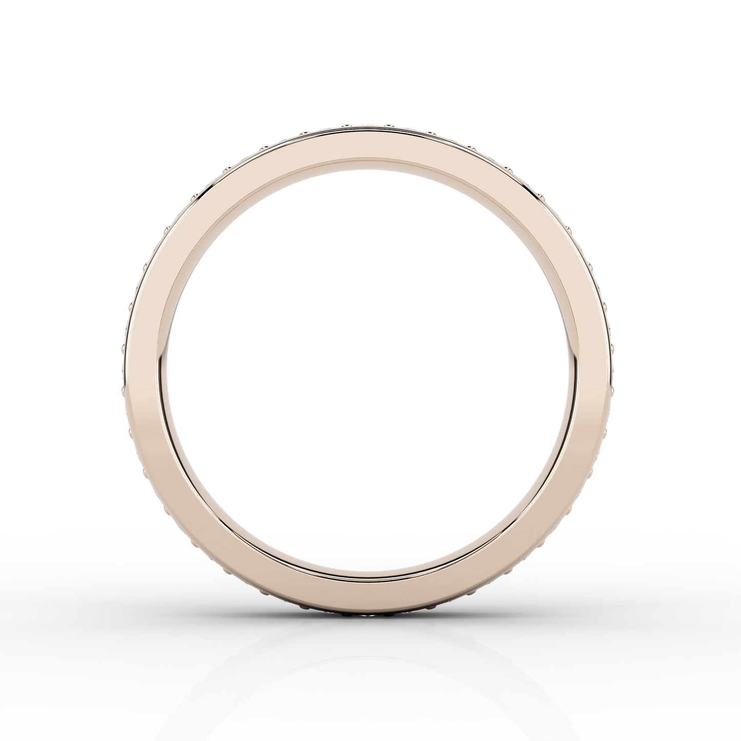 Fine Full Grain Set Eternity Ring in 18ct Rose Gold