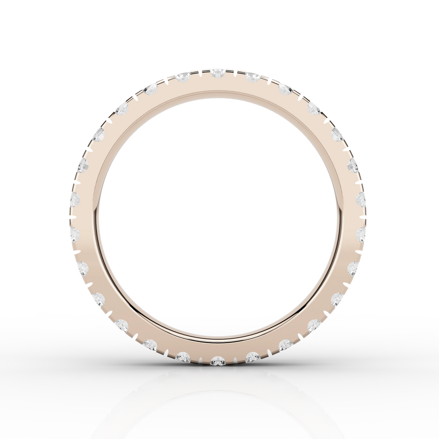 Fine Micro Set Full Eternity Ring in 18ct Rose Gold