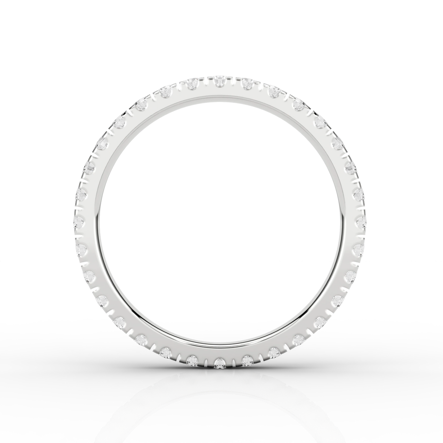 Medium Micro Set Full Eternity Ring in 18ct White Gold