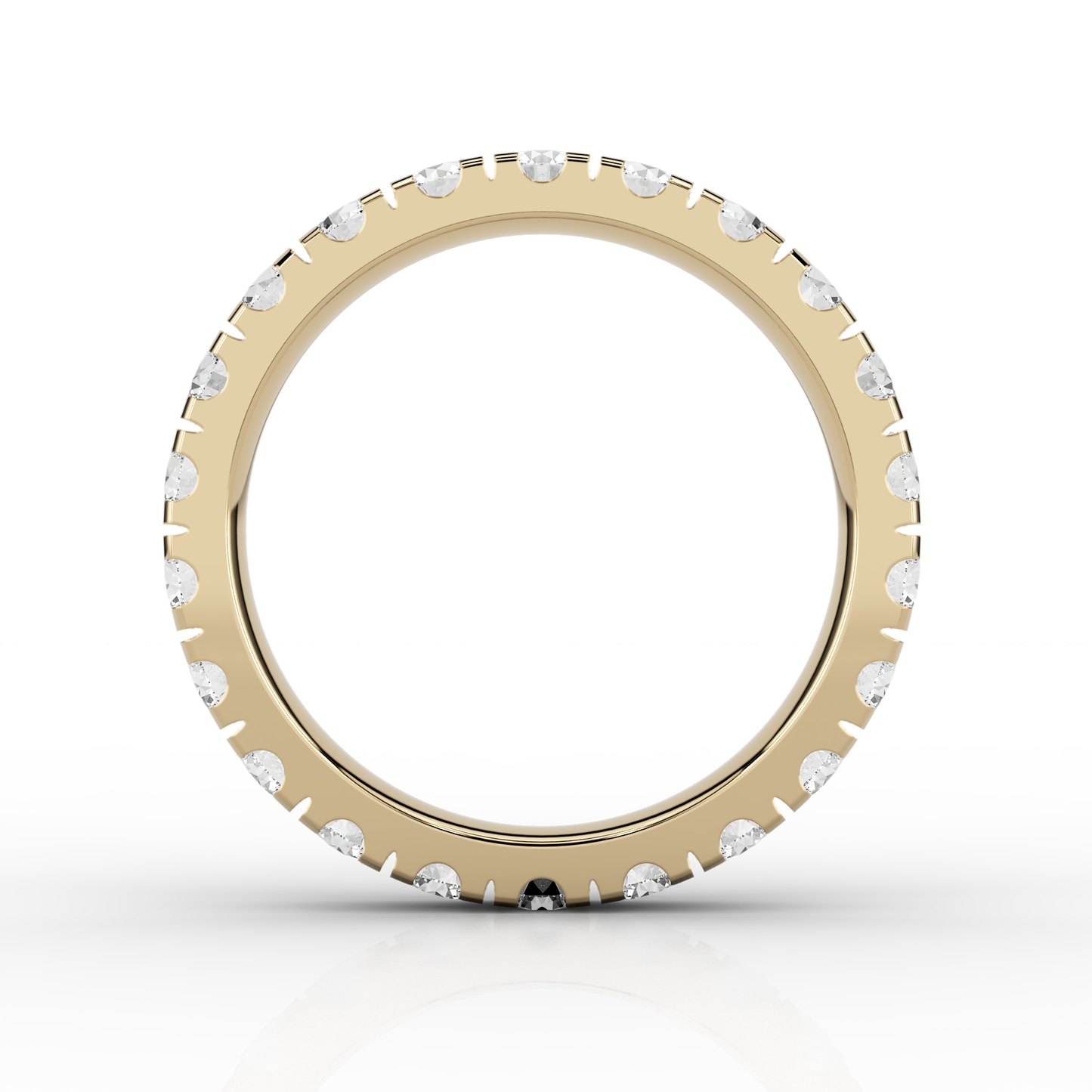 Wide Micro Set Full Eternity Ring in 18ct Yellow Gold