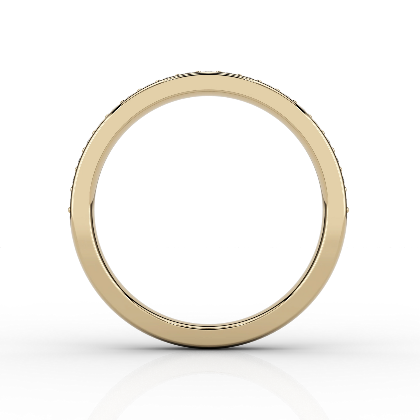 Medium Grain Set Half Eternity Ring in 18ct Yellow Gold