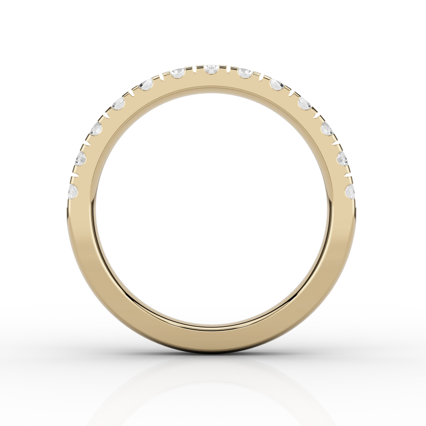 Fine Micro Set Half Eternity Ring in 18ct Yellow Gold