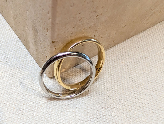 Skydiamond Wedding Band in Yellow Gold 