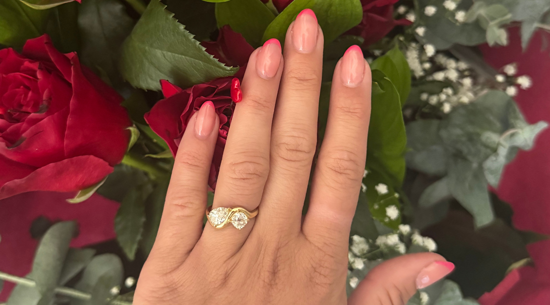 lab grown diamond platinum engagement ring