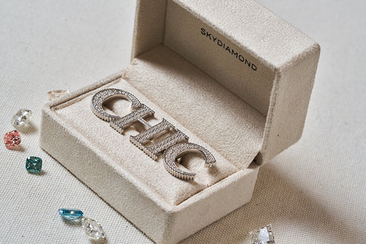 chic Nile Rodgers brooch with skydiamonds