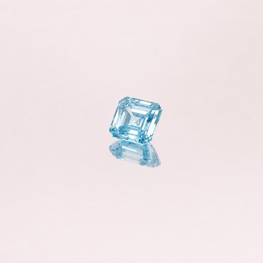 1.14ct Blue Asscher Skydiamond