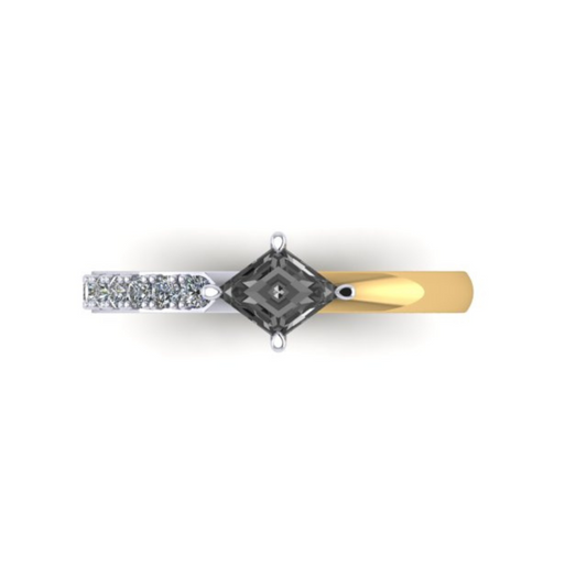 Stilla 0.7ct Volt Solitare Ring in 18ct Yellow Gold & Platinum