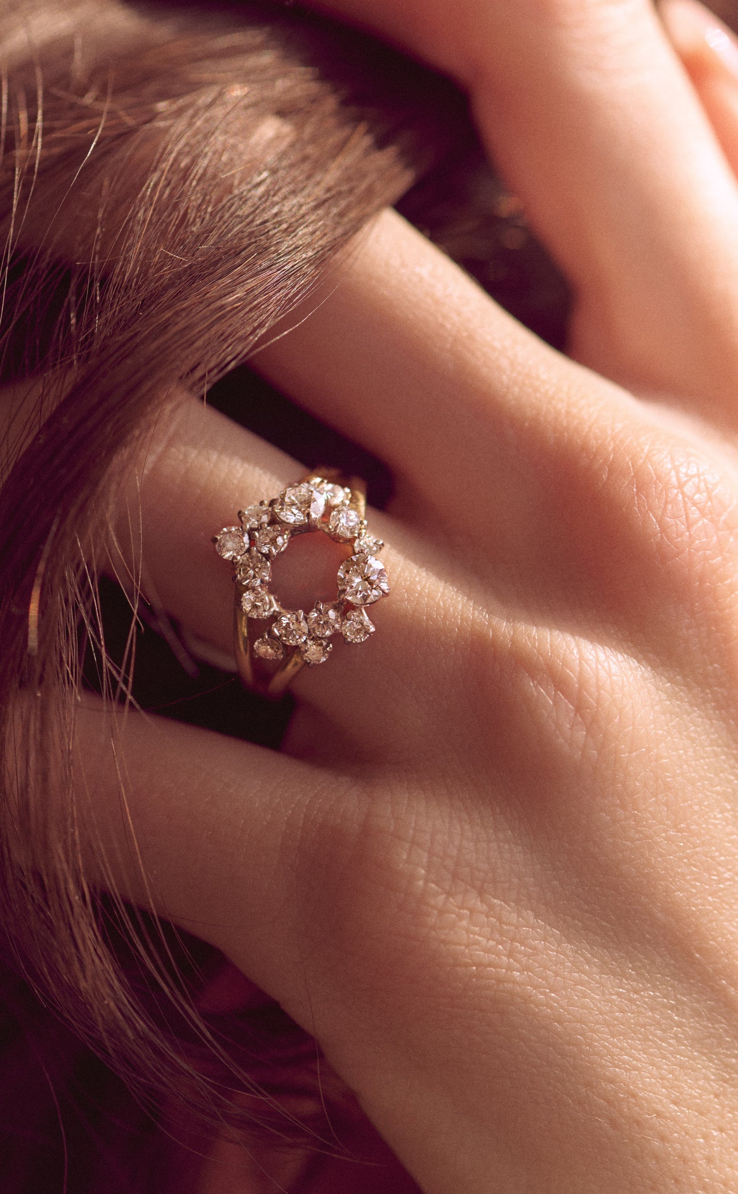 Solaris Halo Ring in 14ct Yellow Gold