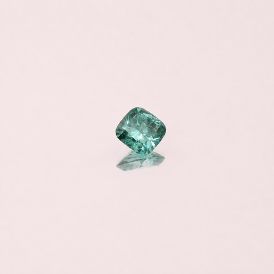 0.60ct Teal Cushion Skydiamond