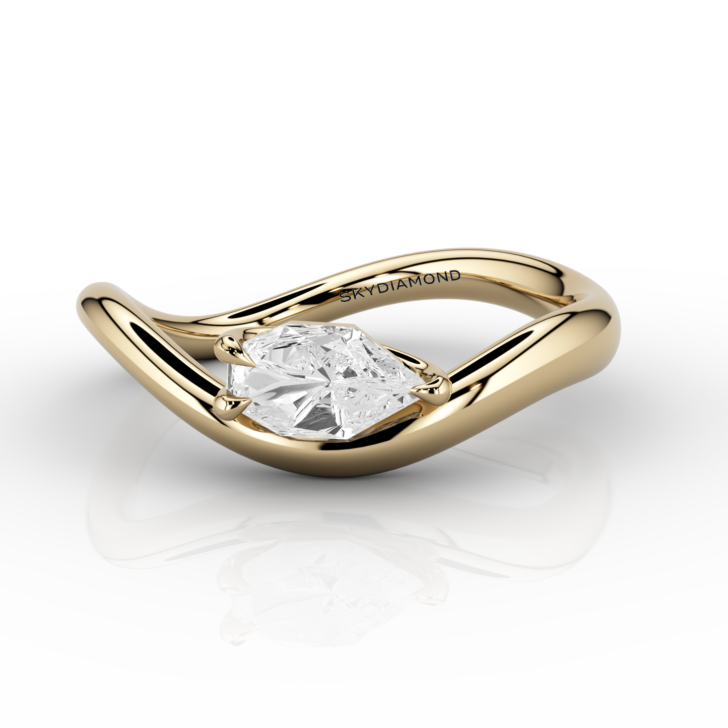 Onda 0.4ct Meteoric Wave Ring in 18ct Yellow Gold