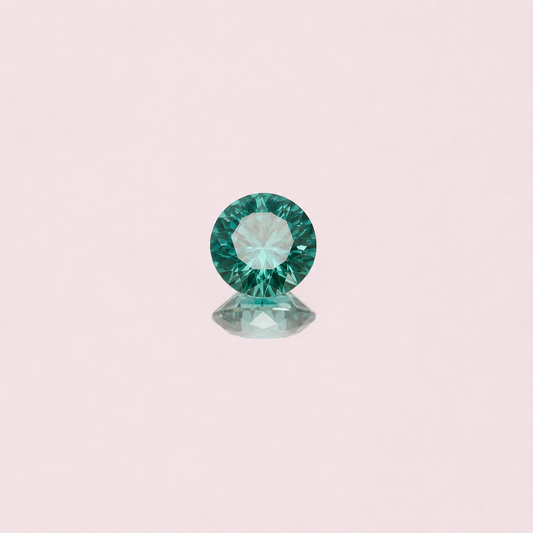 1.04ct Teal Round Brilliant Skydiamond