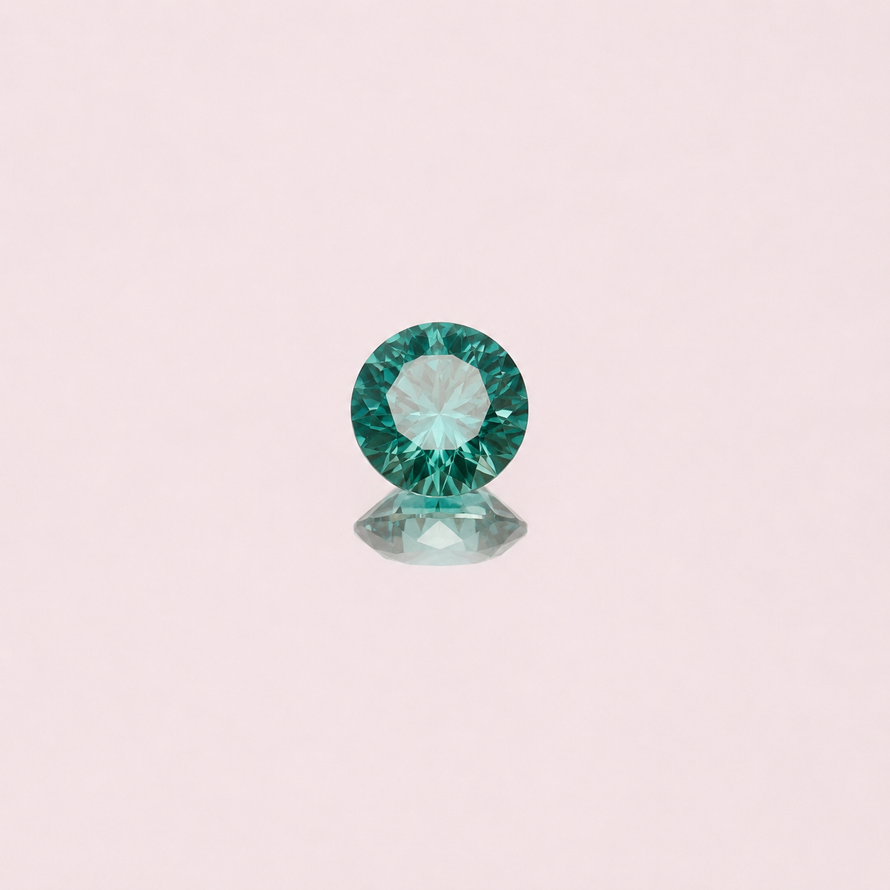1.11ct Teal Round Brilliant Skydiamond