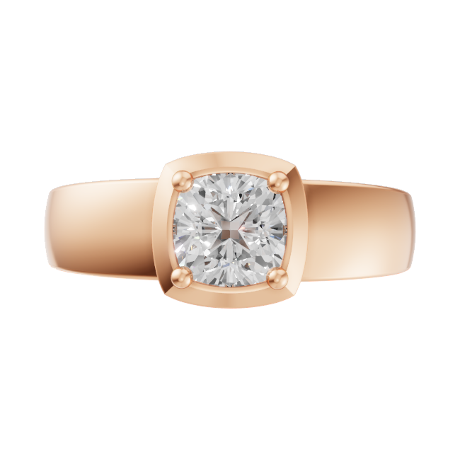 cushion-14k rose gold|cushion-18k rose gold