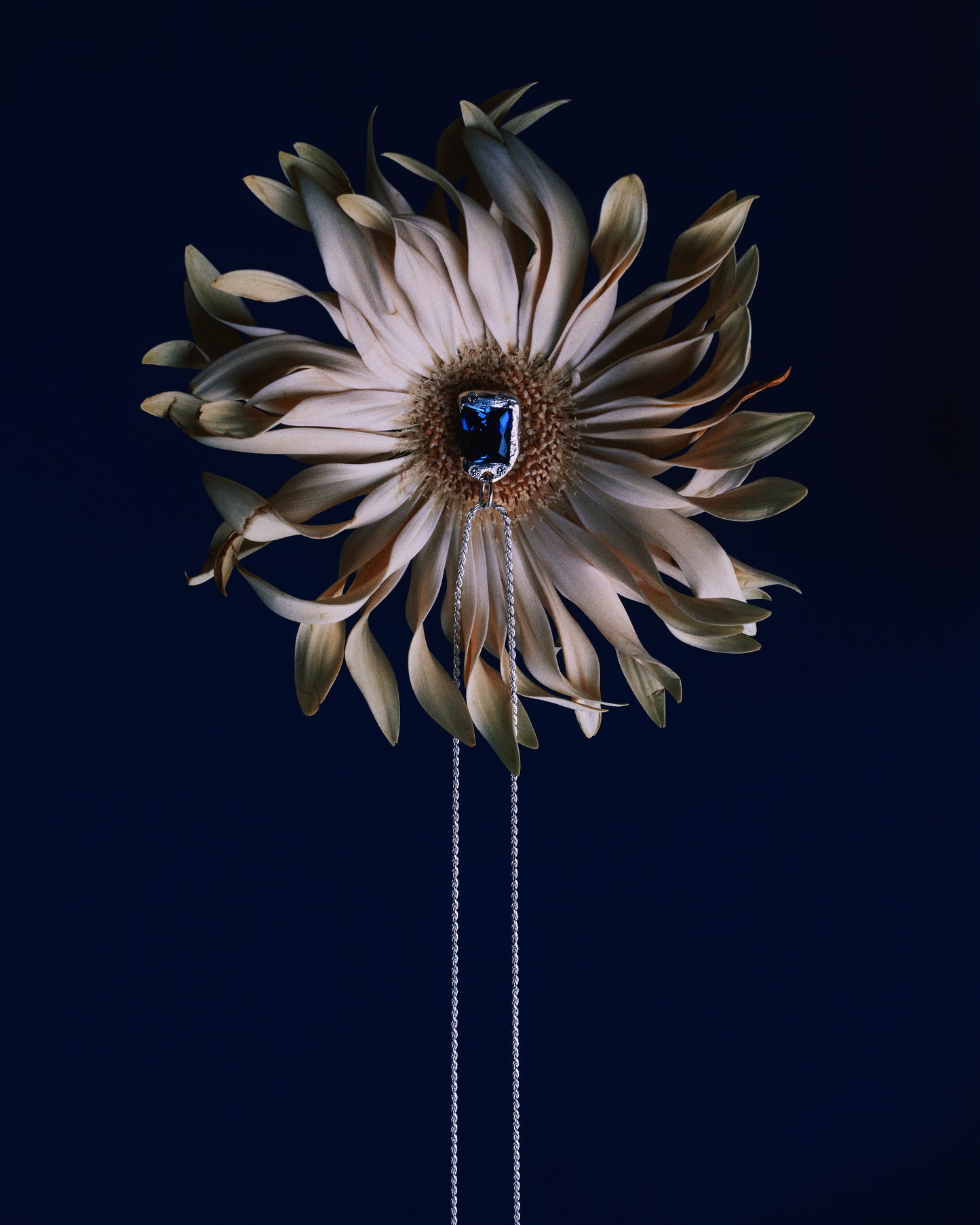 The Rose Pendant - Silver/Blue ~ Bleue Burnham x Skydiamond