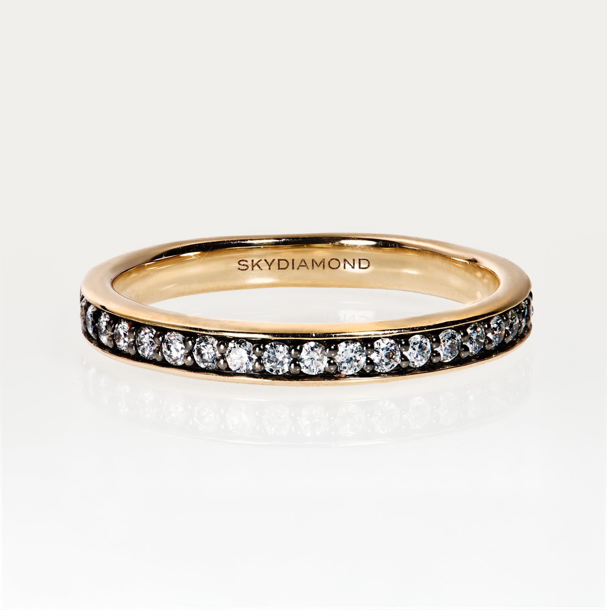 Double Love 0.25cts Half Set Eternity Ring 18ct Yellow Gold