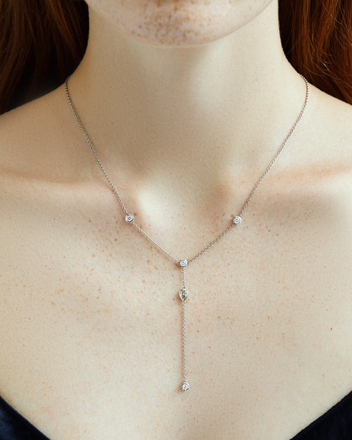 Faie 0.6ct Necklace in 18ct Platinum