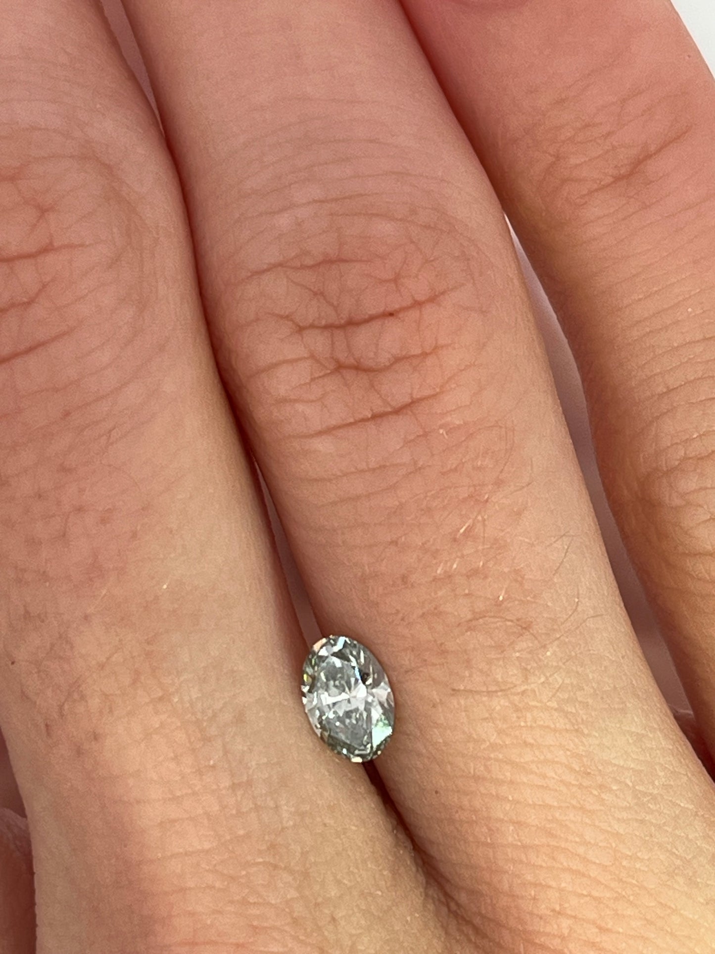 0.54 Carat Green Oval Skydiamond