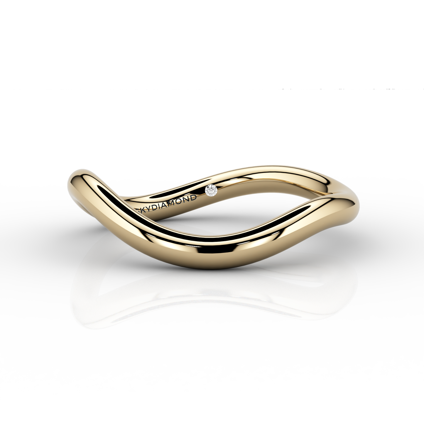 Wave Onda Wedding Band 18ct Gold