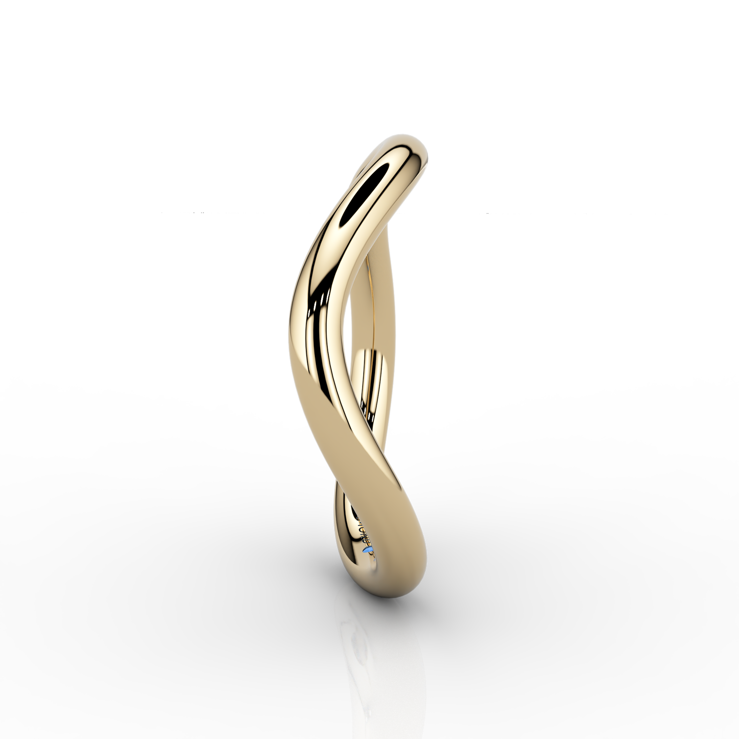 Wave Onda Wedding Band 18ct Gold