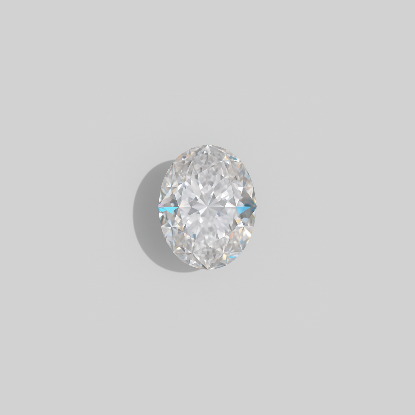 0.5 Carat F-VVS2 Oval Lab Diamond