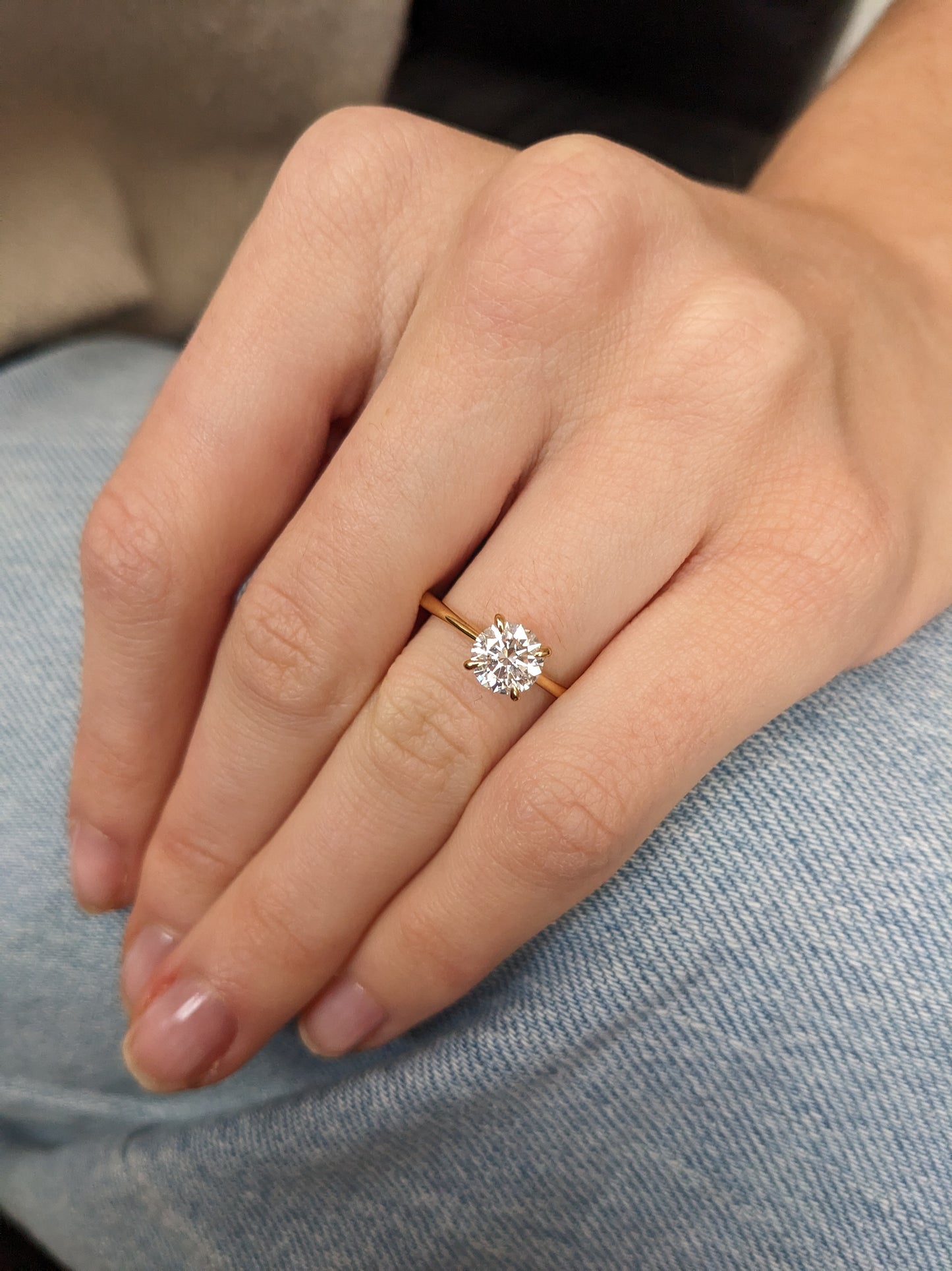 Luna Classic 1.02ct Solitaire Engagement ring in 18ct Yellow Gold