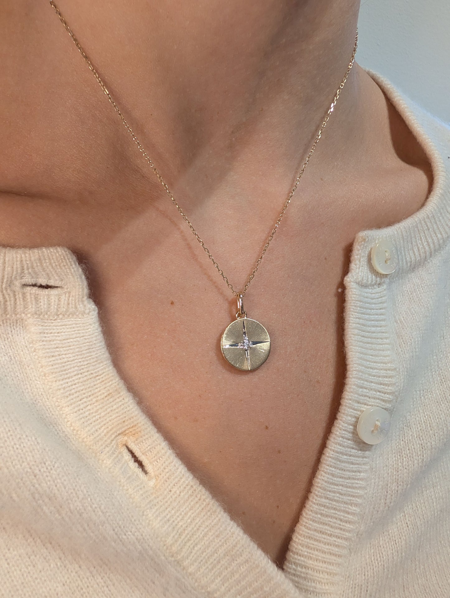 Elemental Air Pendant in 14ct Yellow Gold