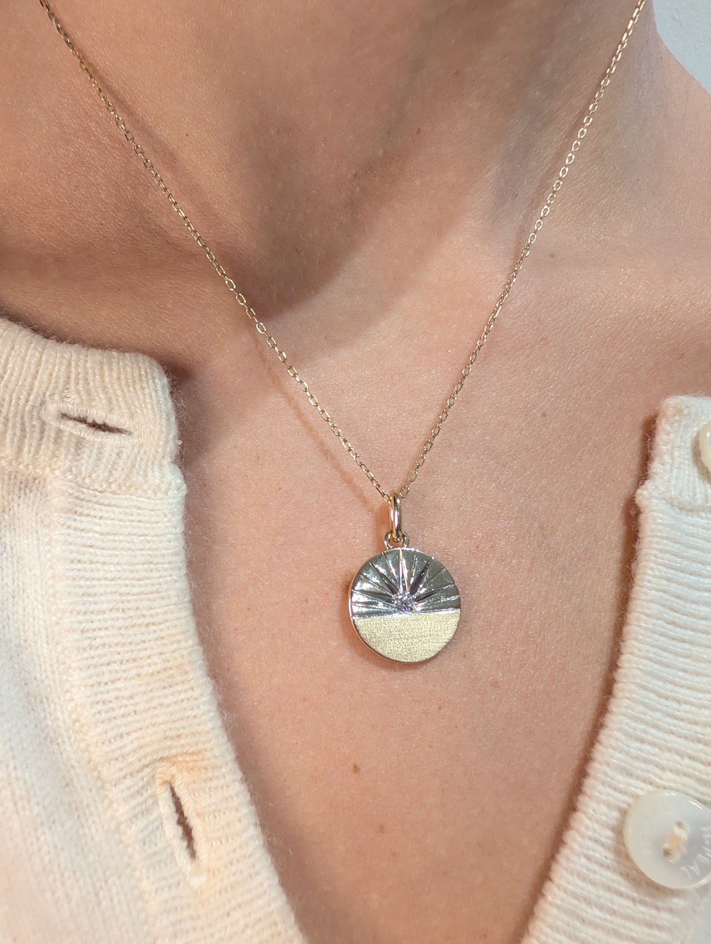 Elemental Earth Pendant in 14ct Yellow Gold