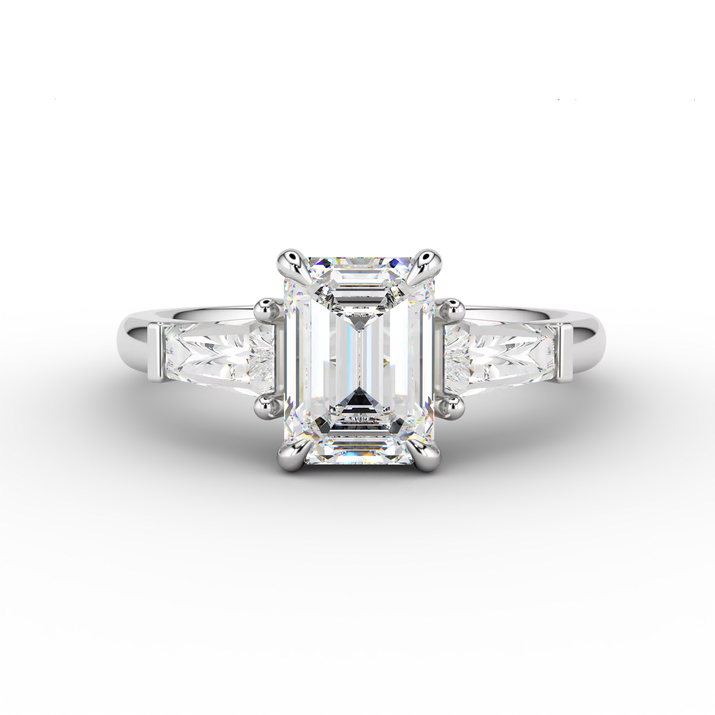 Trilogy Emerald 1.24ct FVVS2 Ring in Platinum