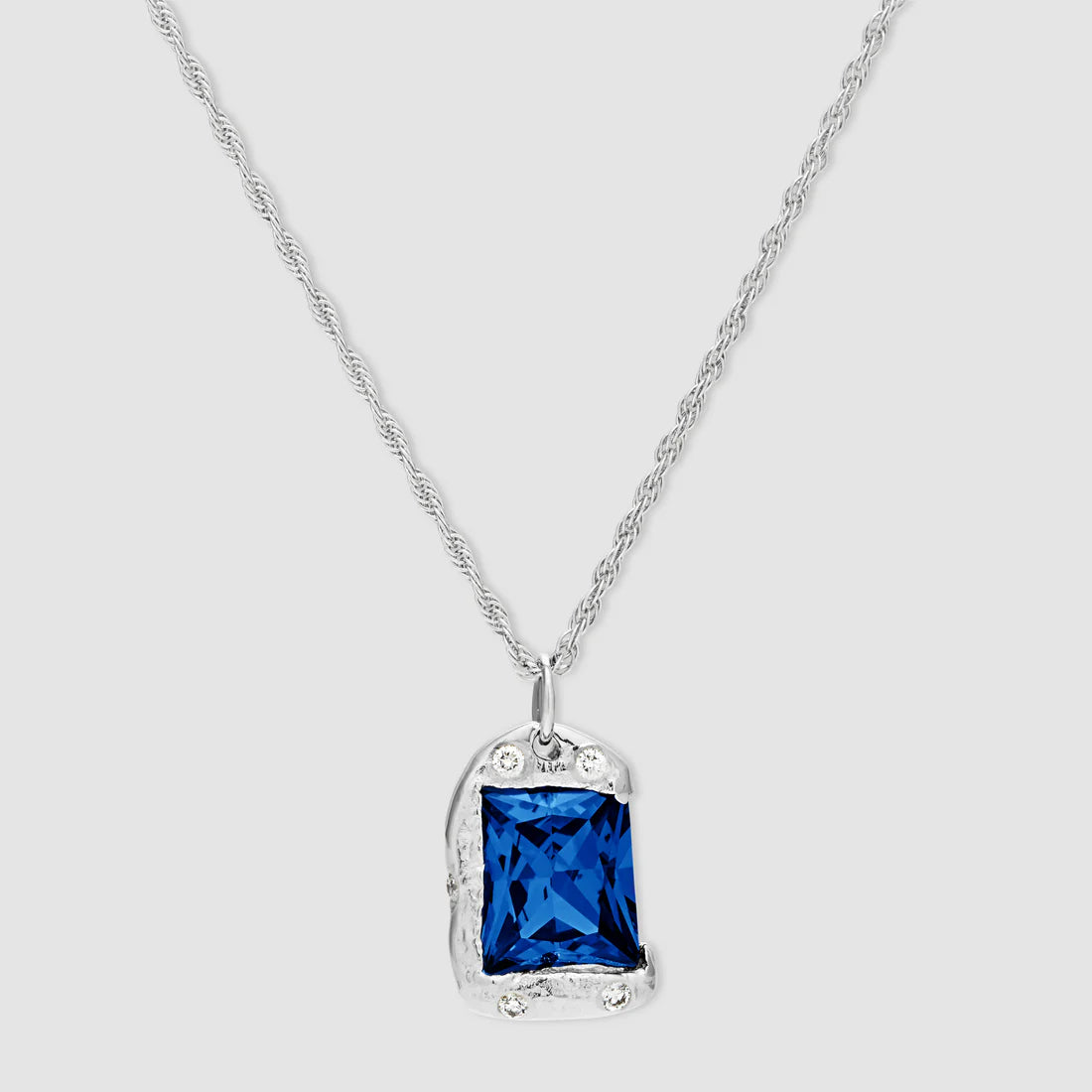 The Rose Pendant - Silver/Blue ~ Bleue Burnham x Skydiamond