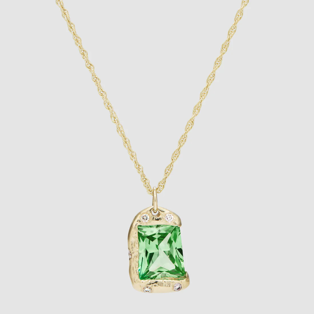 The Rose Pendant - Gold/Green ~ Bleue Burnham x Skydiamond