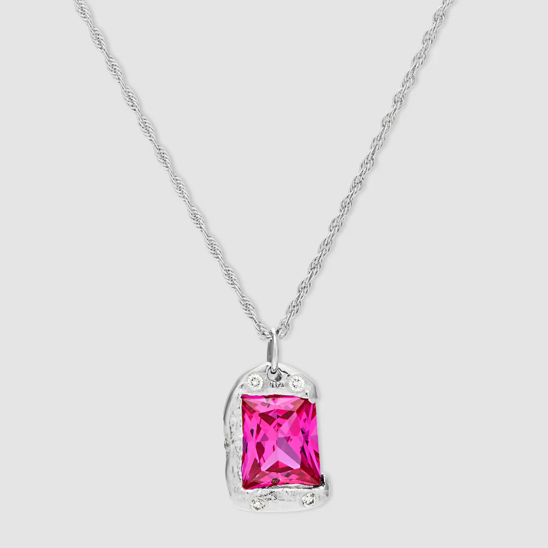 The Rose Pendant - Silver/Pink ~ Bleue Burnham x Skydiamond