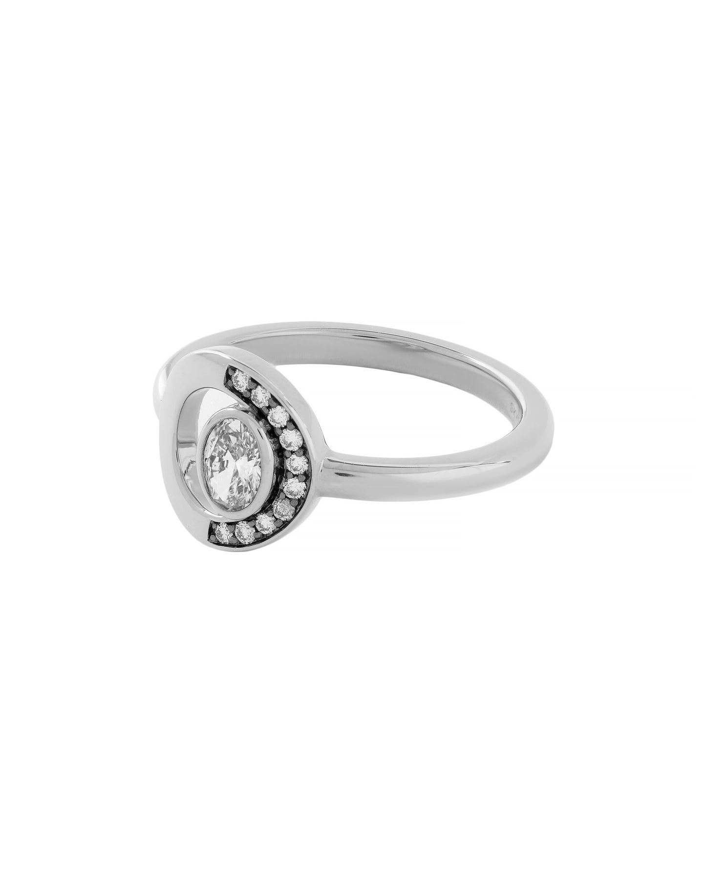 Crescent Ring 0.34ct in Platinum