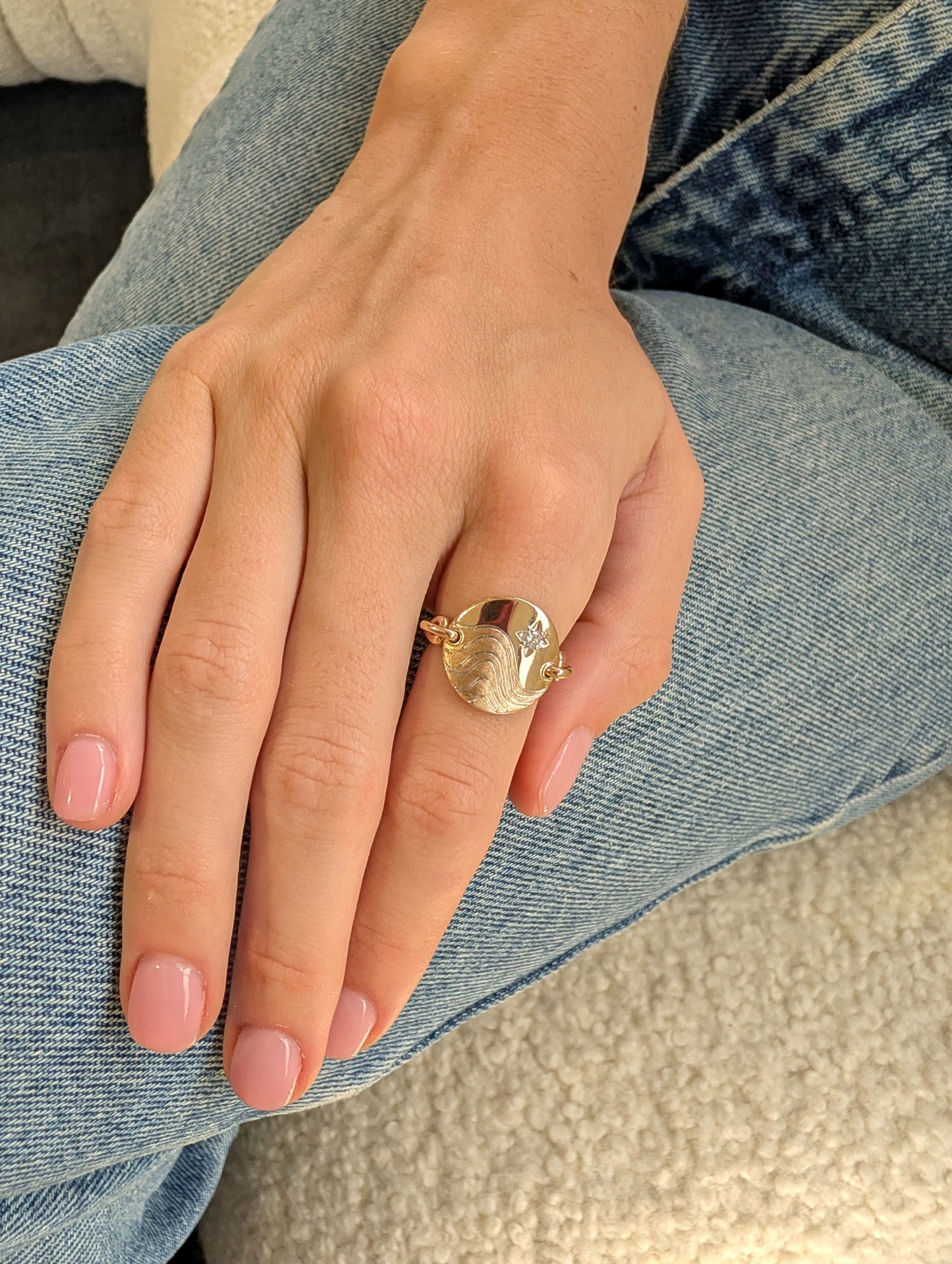 Elemental Water Ring in 14ct Yellow Gold